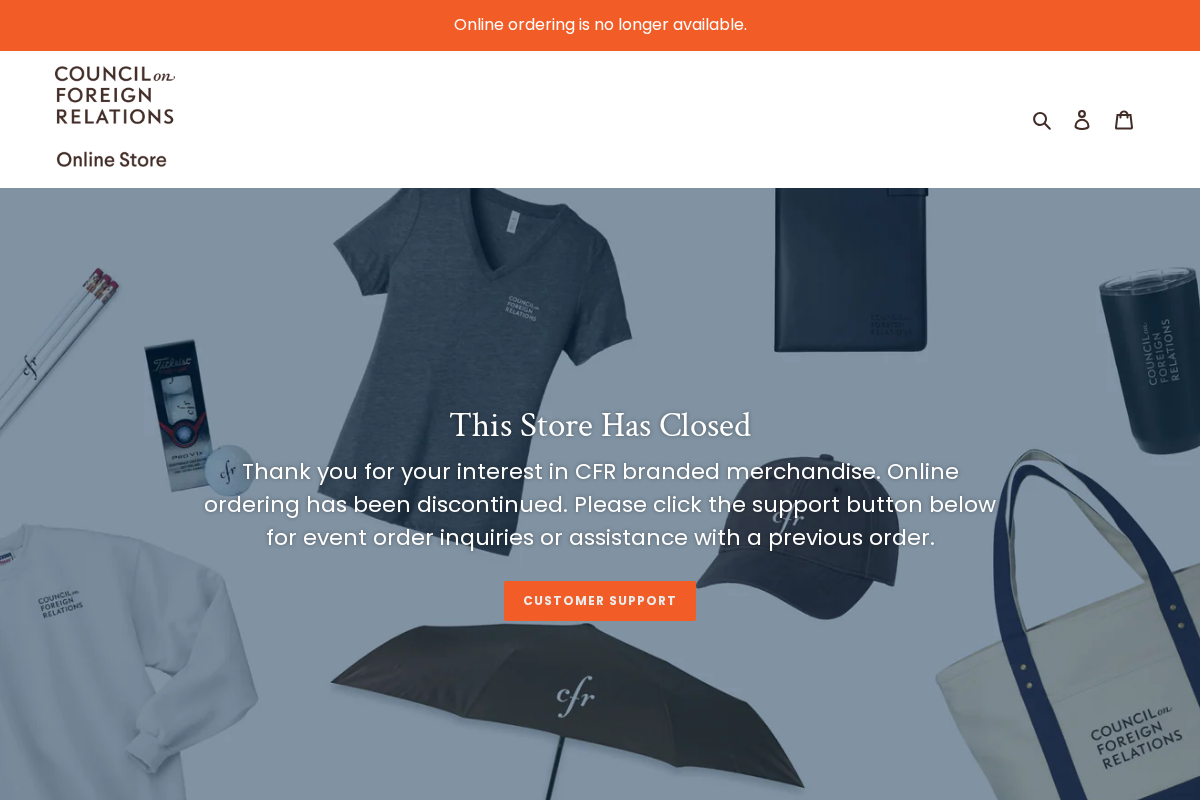 cfrorg.store homepage screenshot