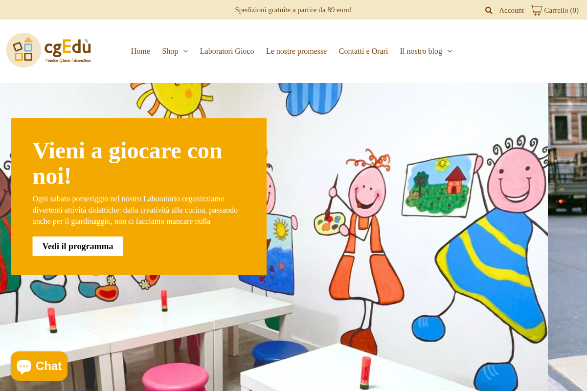 Centro Gioco Educativo homepage screenshot