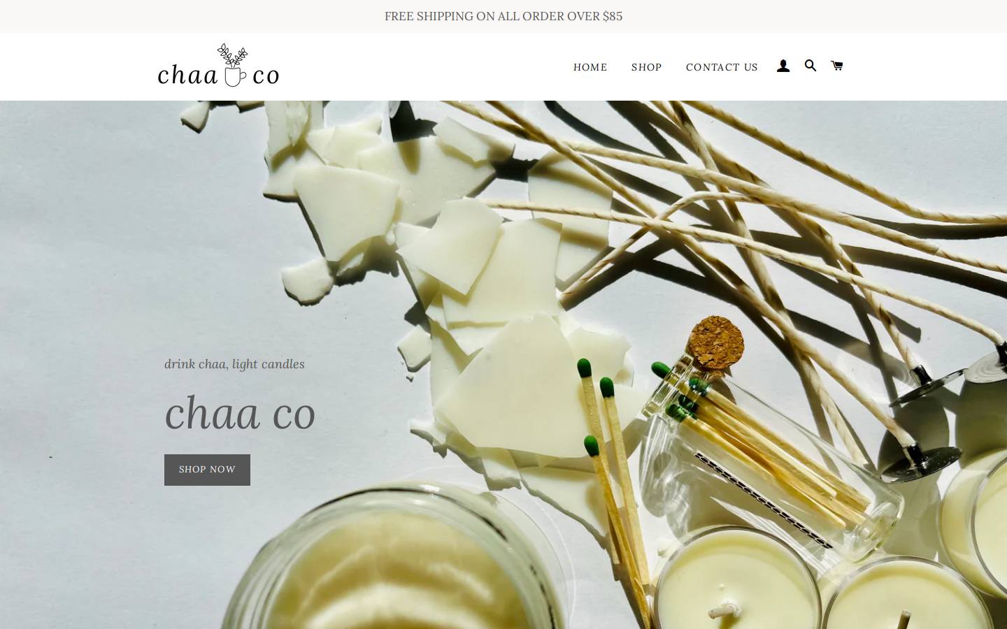 chaa.co homepage screenshot