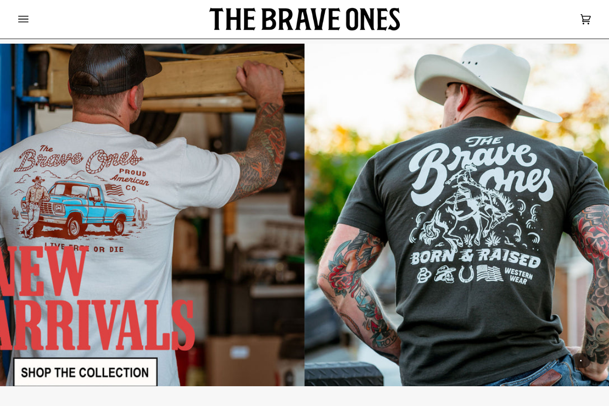 The Brave Ones homepage screenshot