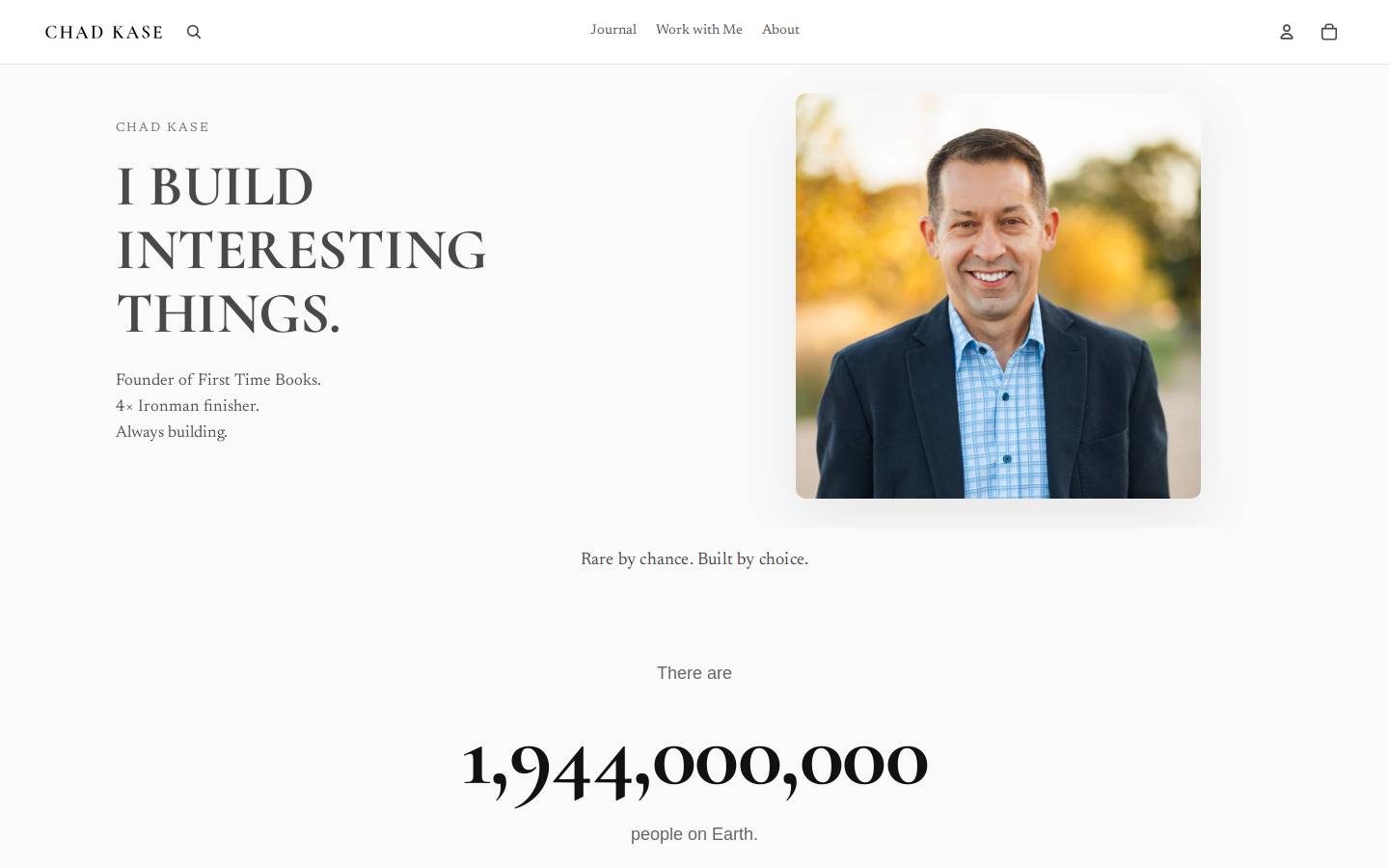 chadkase.com homepage screenshot