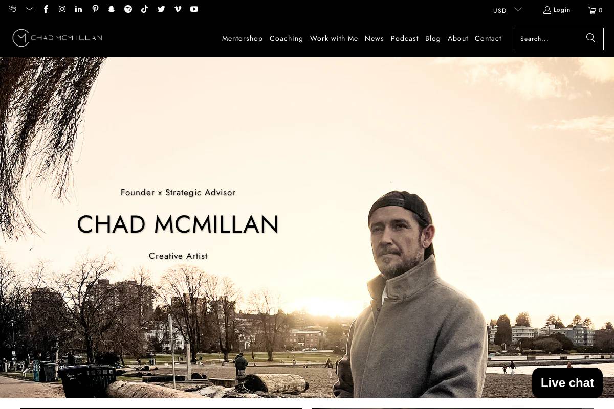 chadmc.com homepage screenshot