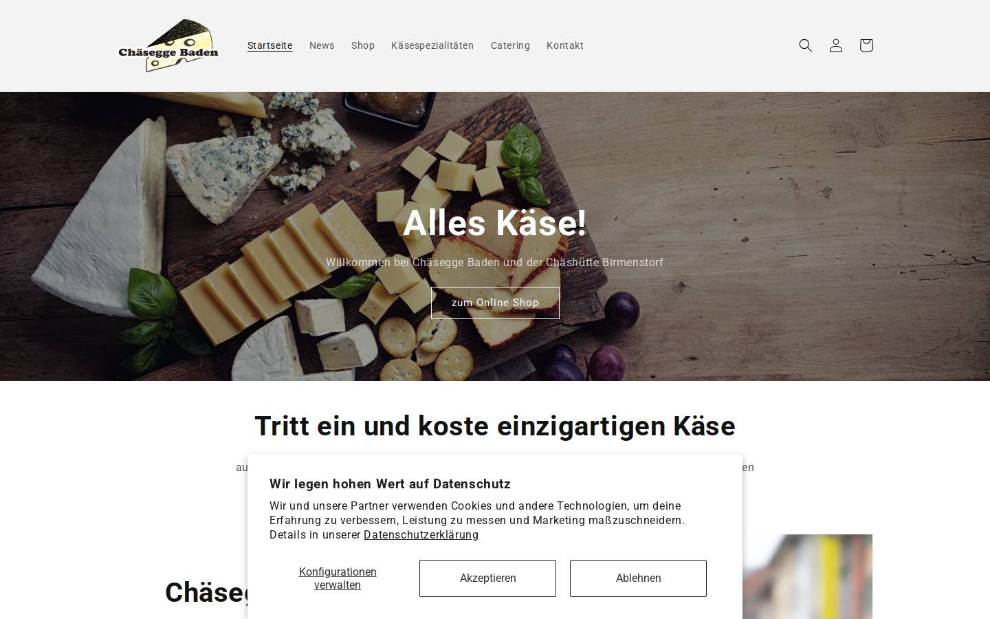 chaeseggebaden.ch homepage screenshot