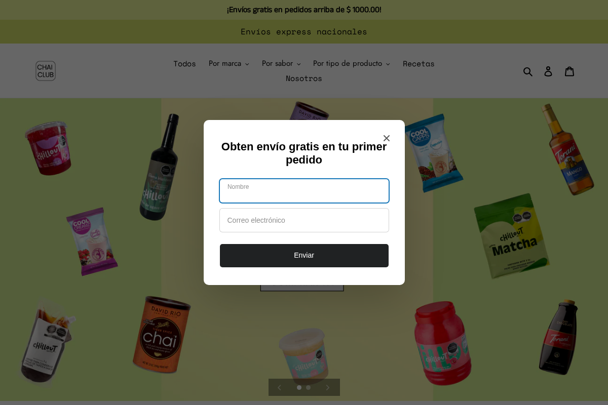 Chai Club homepage screenshot