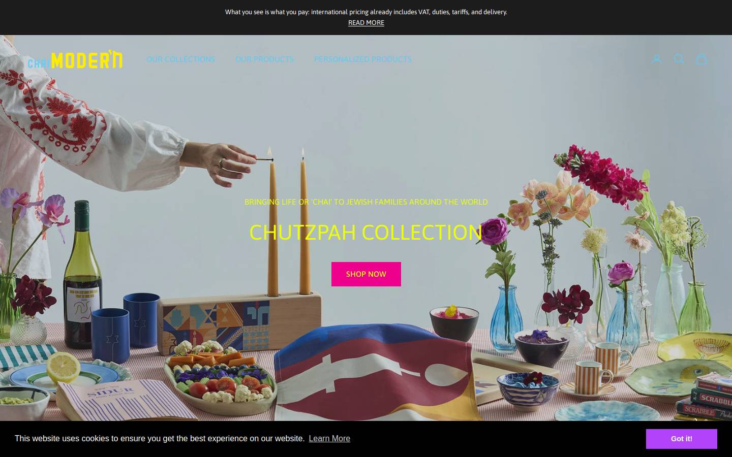 chaimodern.co.za homepage screenshot