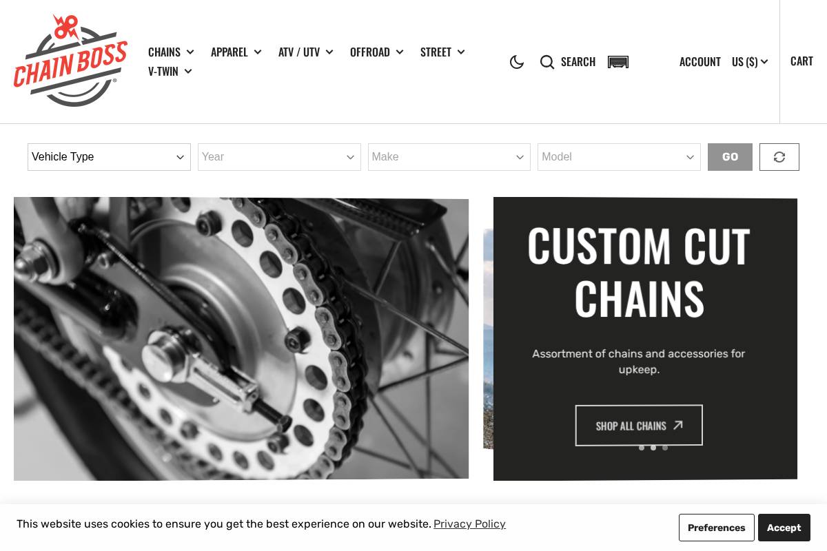 chainboss.com homepage screenshot