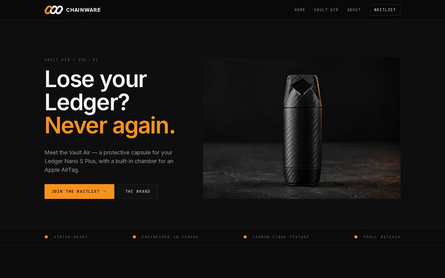 chainware.ca homepage screenshot