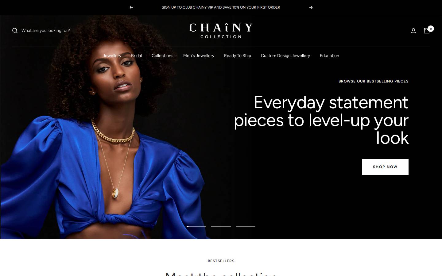 chainycollection.com homepage screenshot