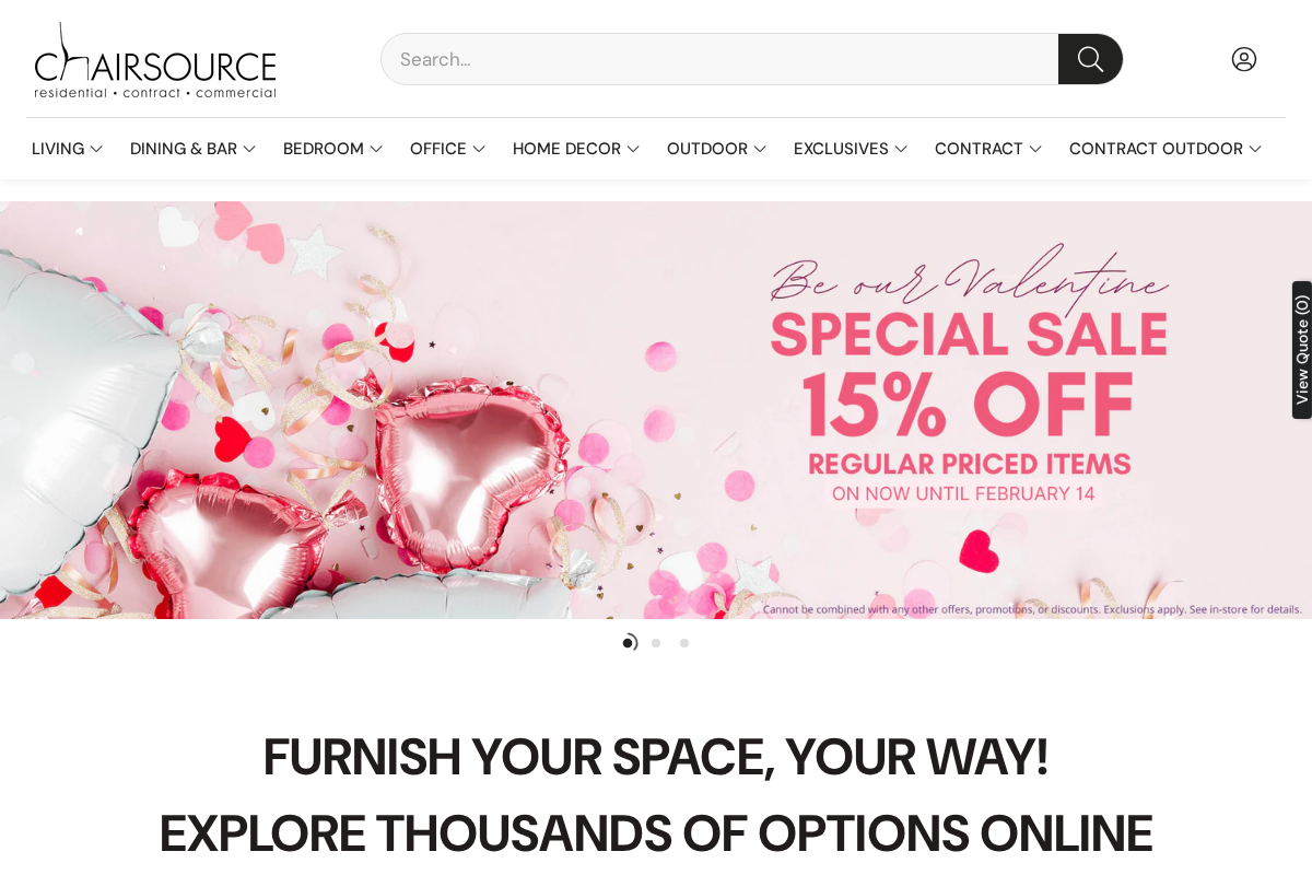 Chair Source homepage screenshot