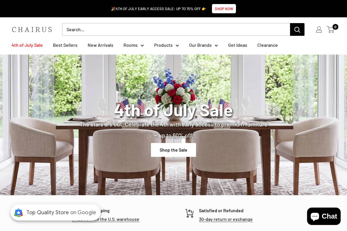 chairus.com homepage screenshot