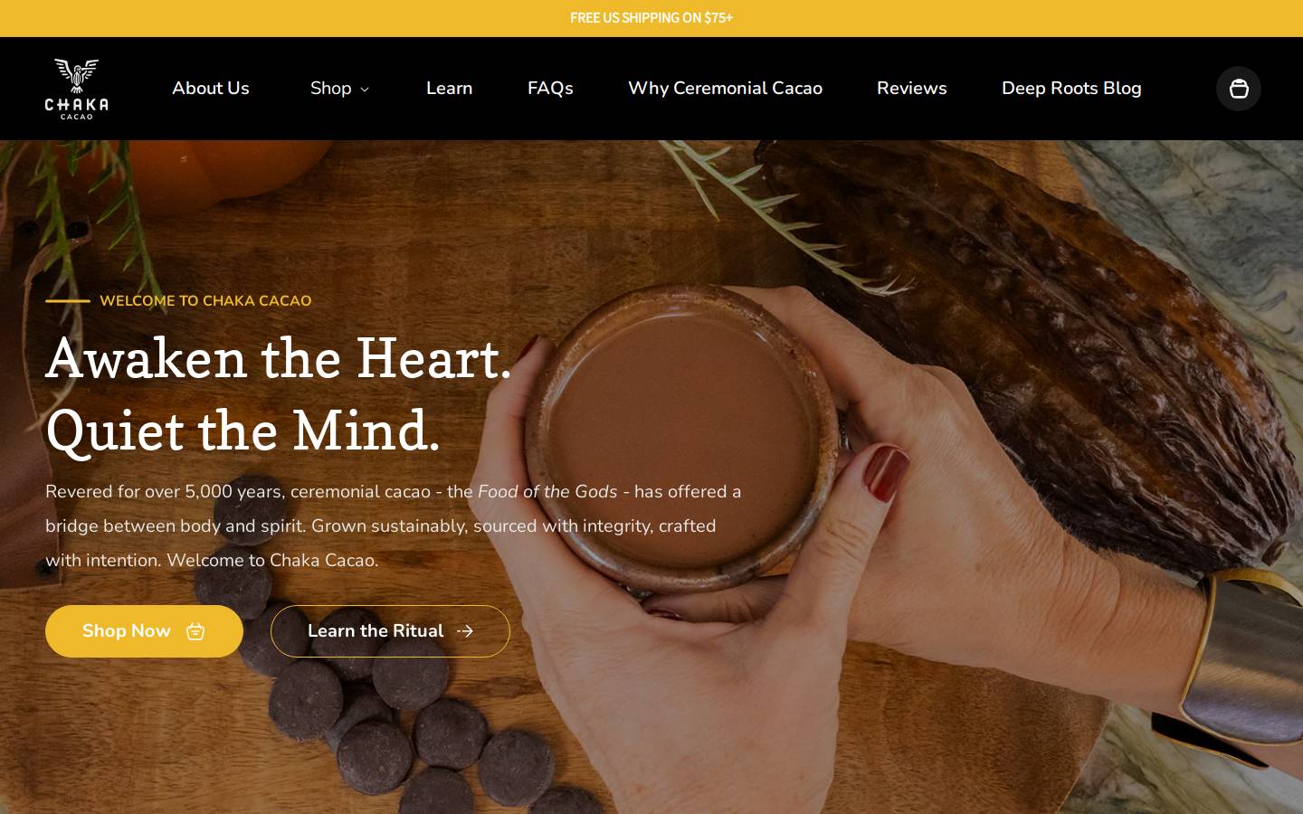 chakacacao.co homepage screenshot