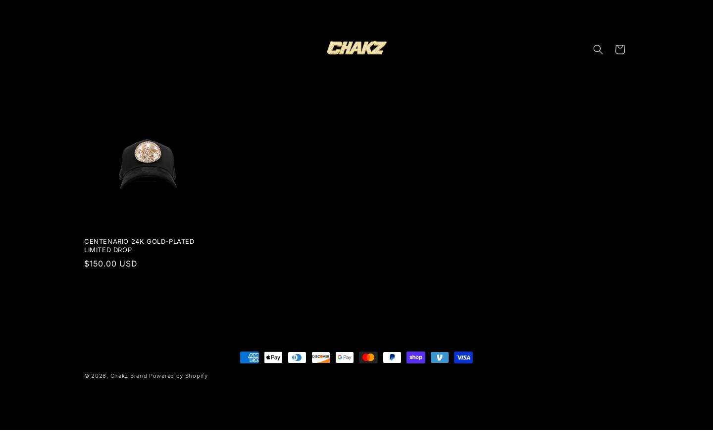 chakzbrand.com homepage screenshot