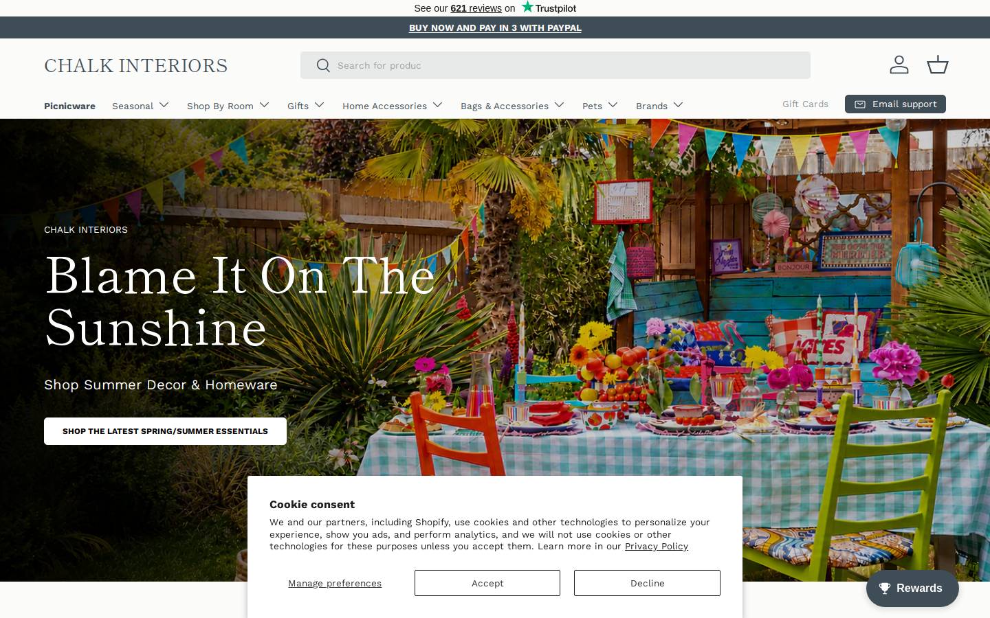Chalk Interiors | London homepage screenshot