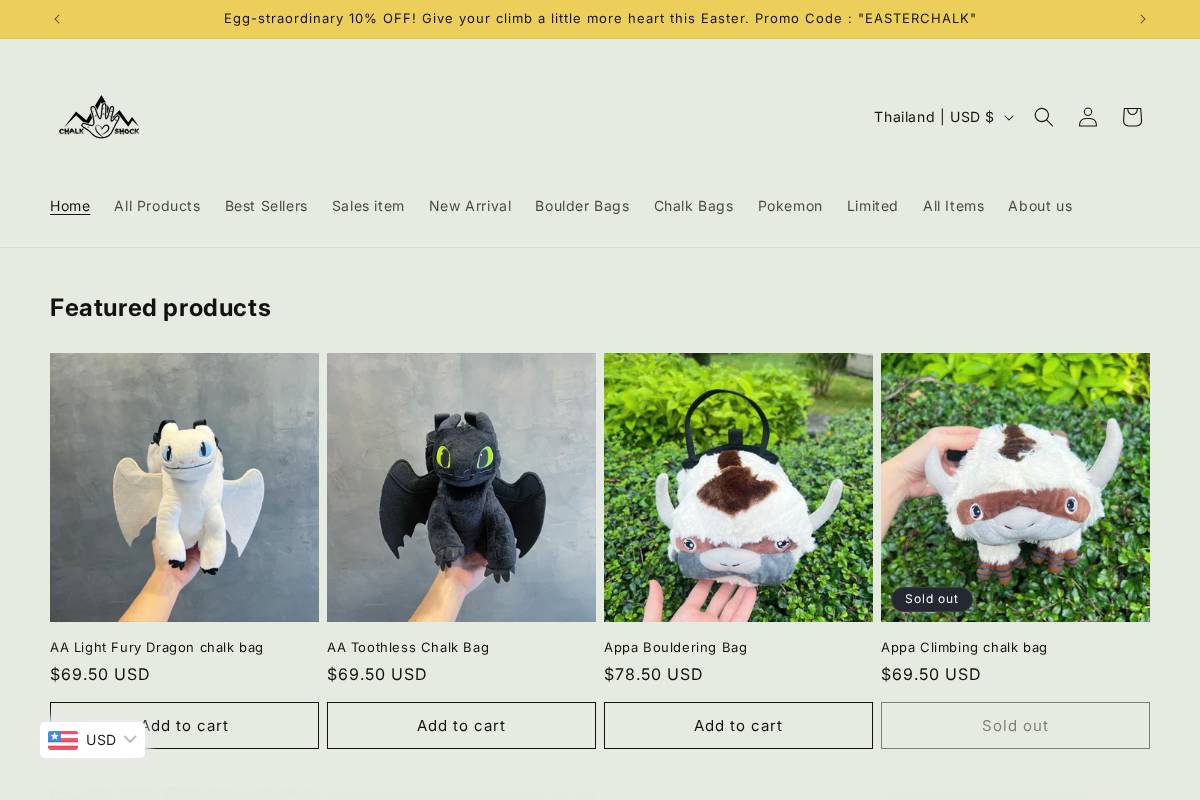 chalkshock.com homepage screenshot