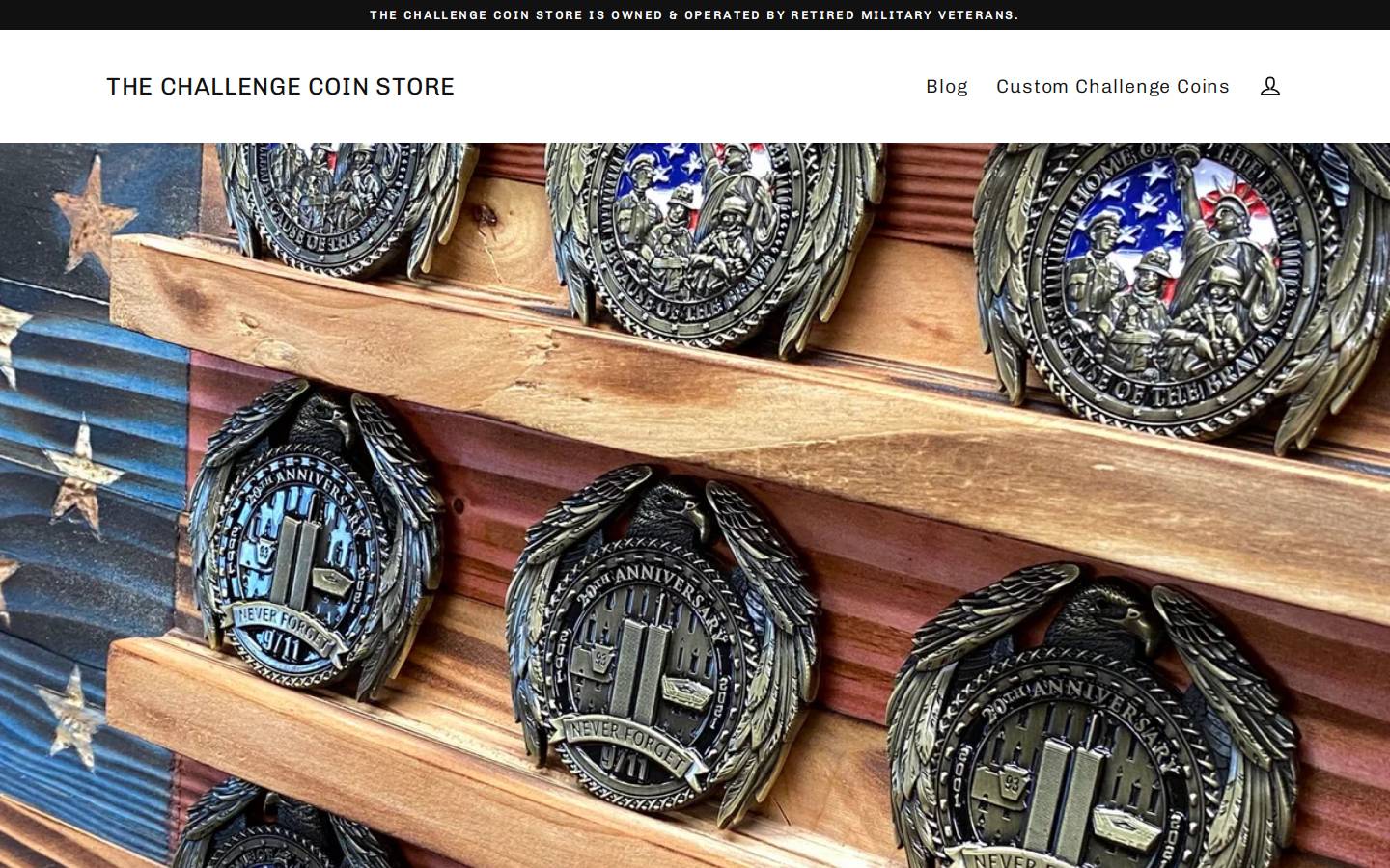 challengecoinstore.com homepage screenshot