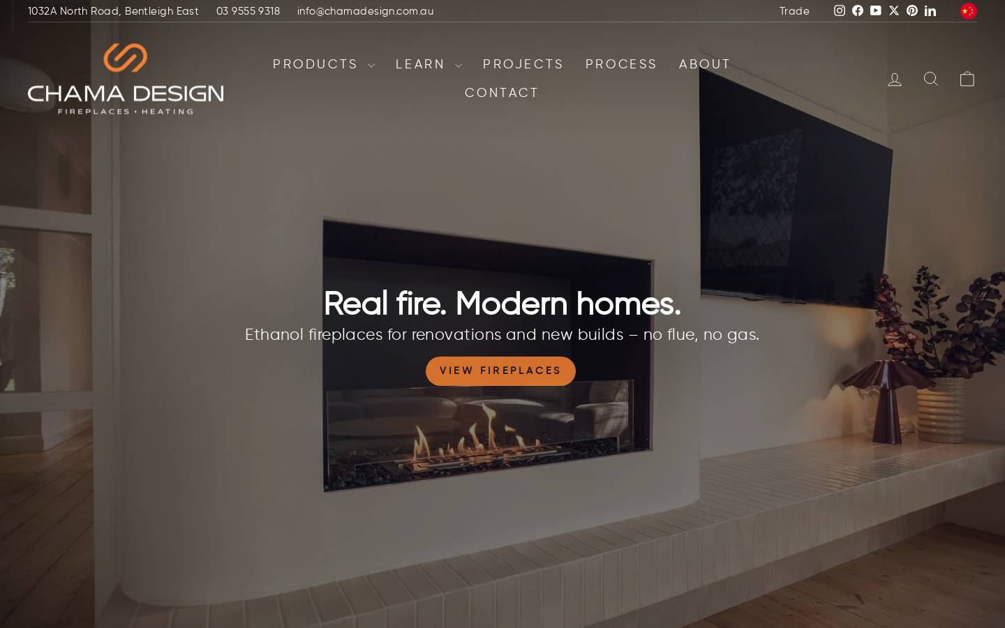 chamadesign.com.au homepage screenshot