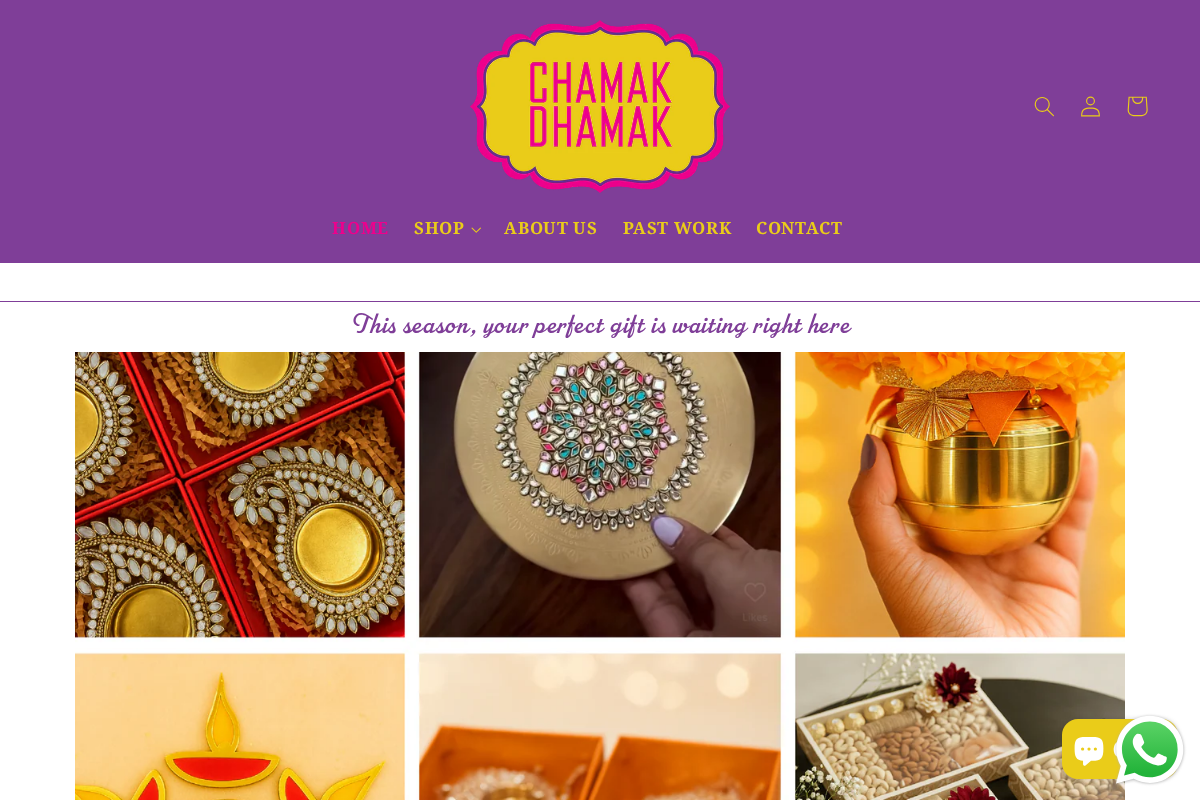 ChamakDhamakShop homepage screenshot