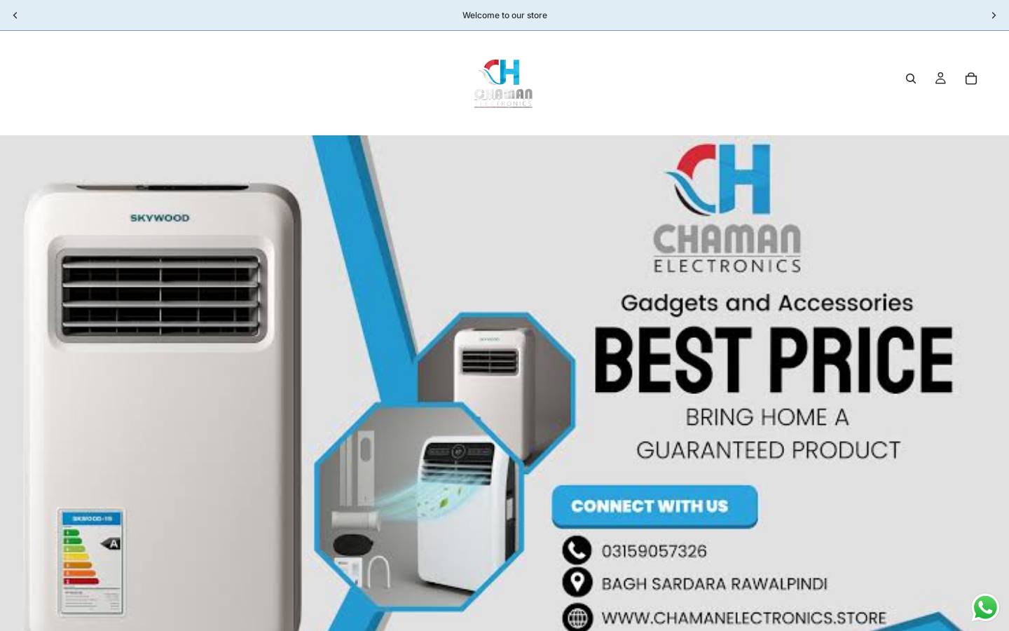chamanelectronics.shop homepage screenshot