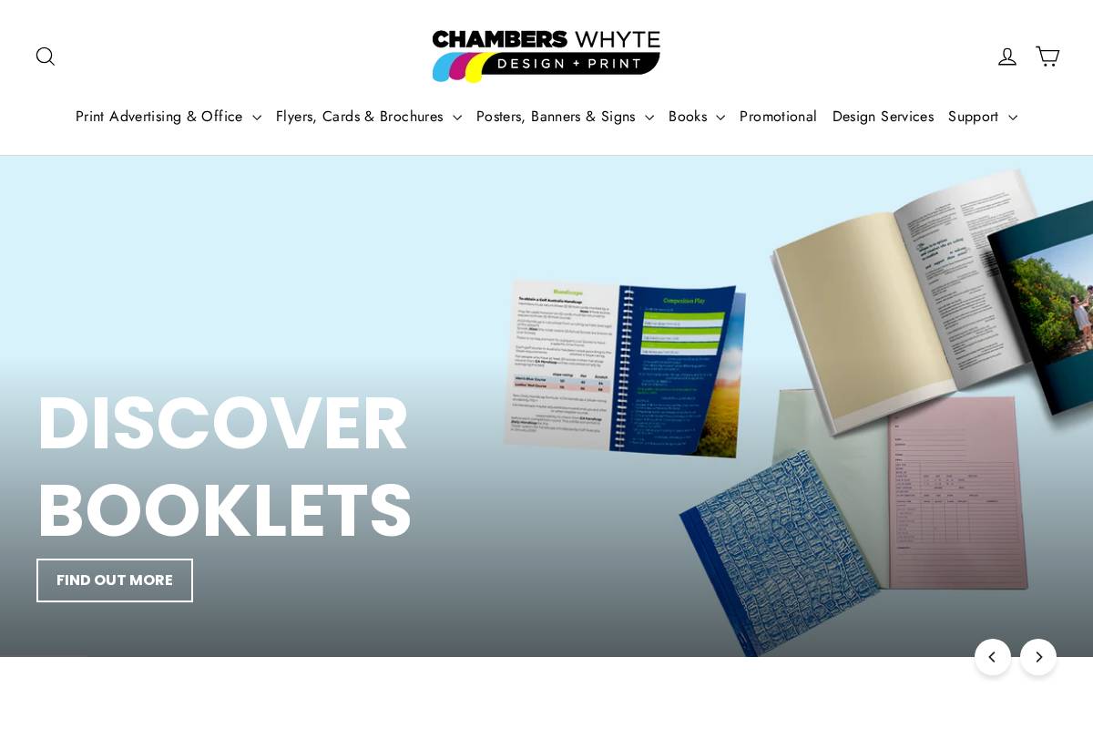chamberswhyte.com.au homepage screenshot