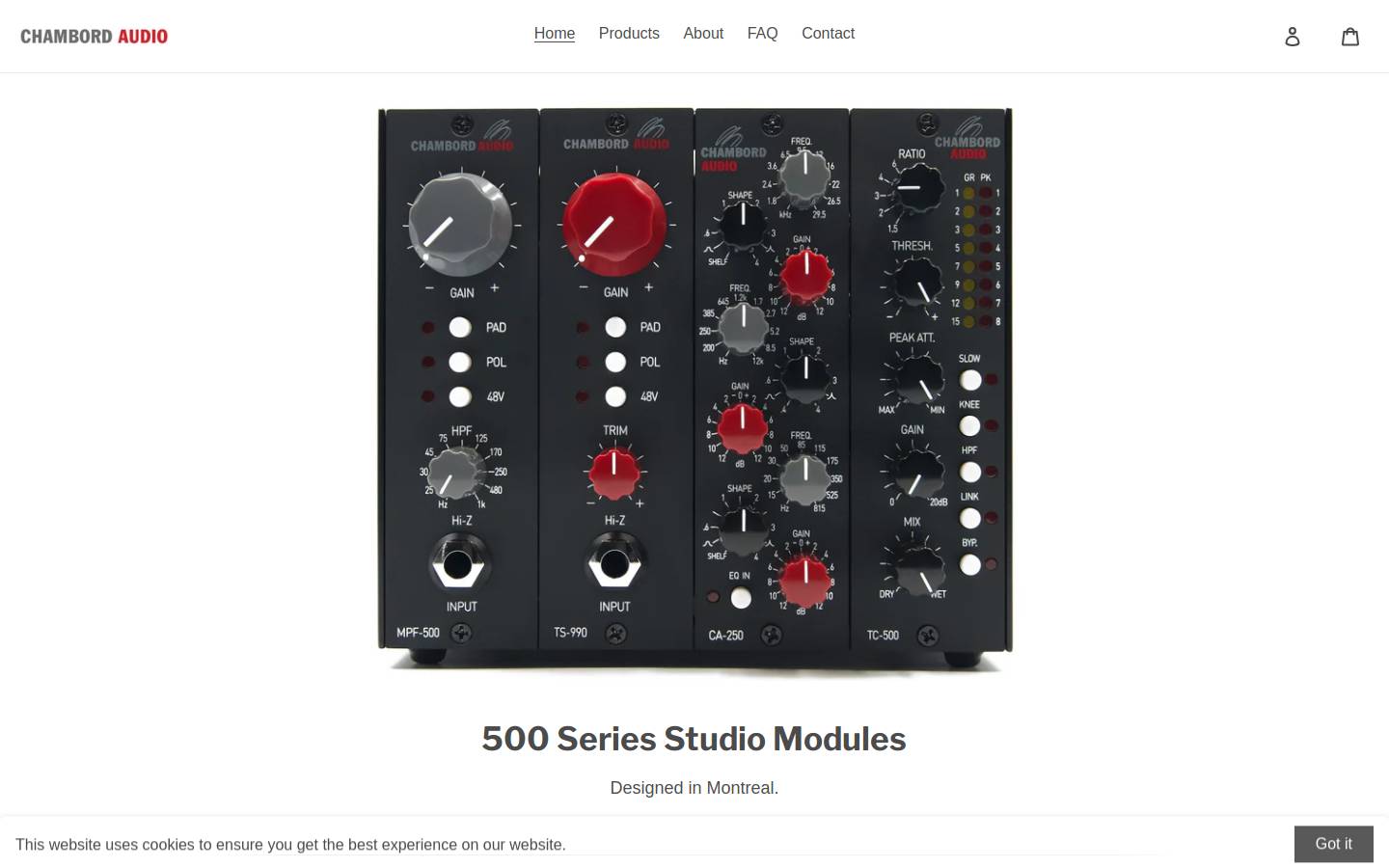 chambordaudio.com homepage screenshot