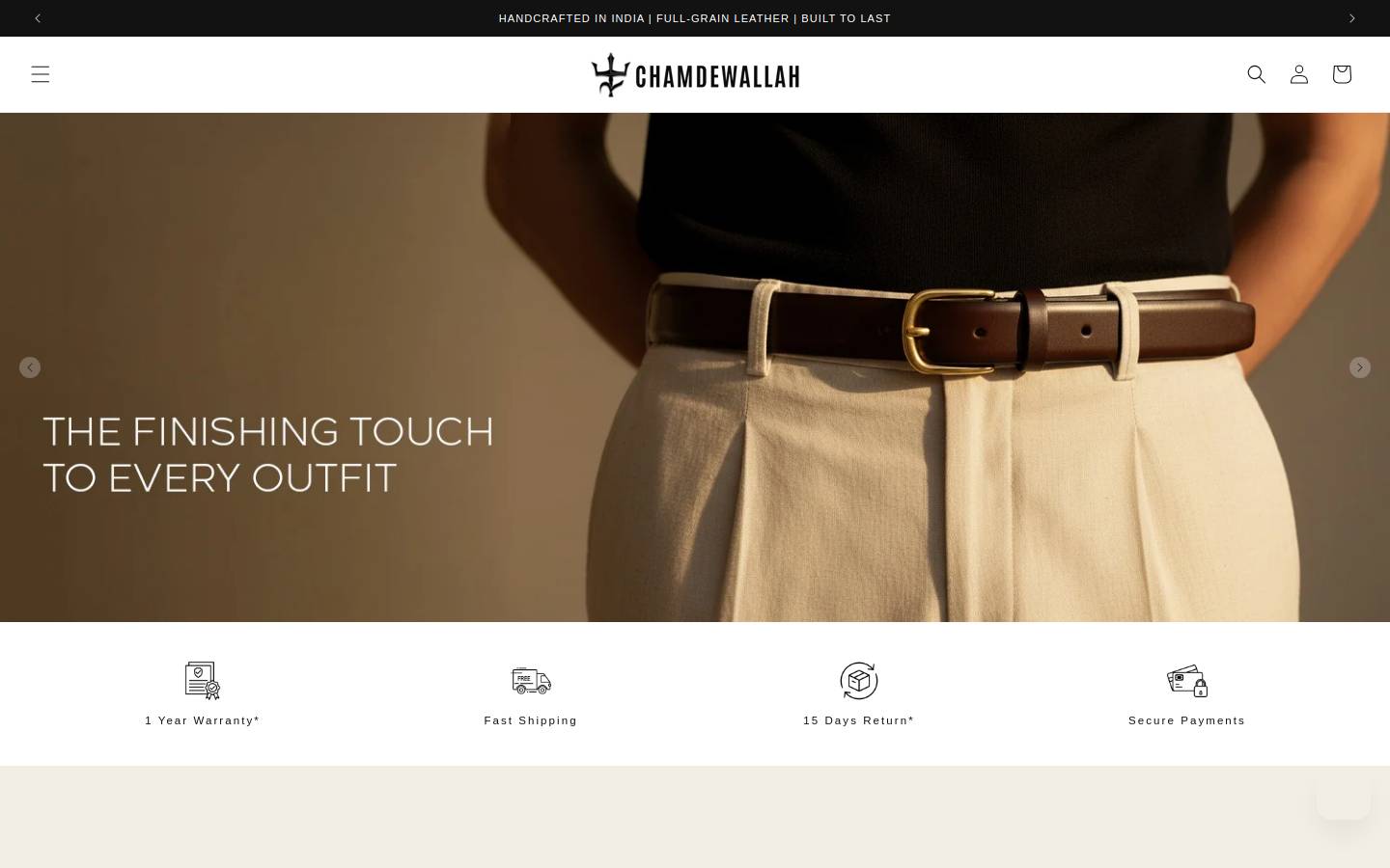 chamdewallah.com homepage screenshot