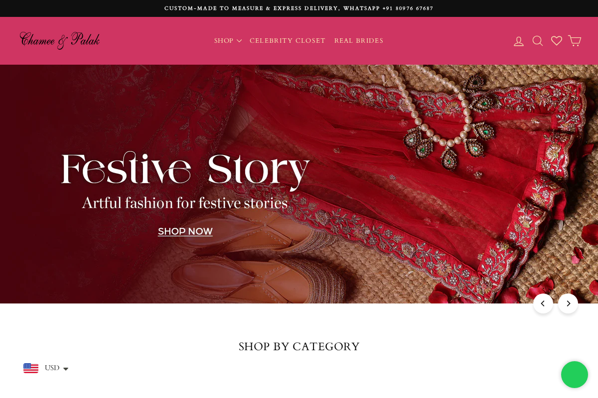 Chamee and Palak official homepage screenshot