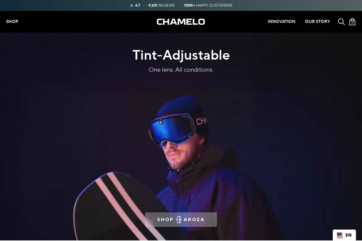 Chamelo homepage screenshot