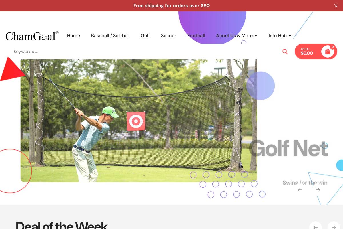 chamgoal.com homepage screenshot