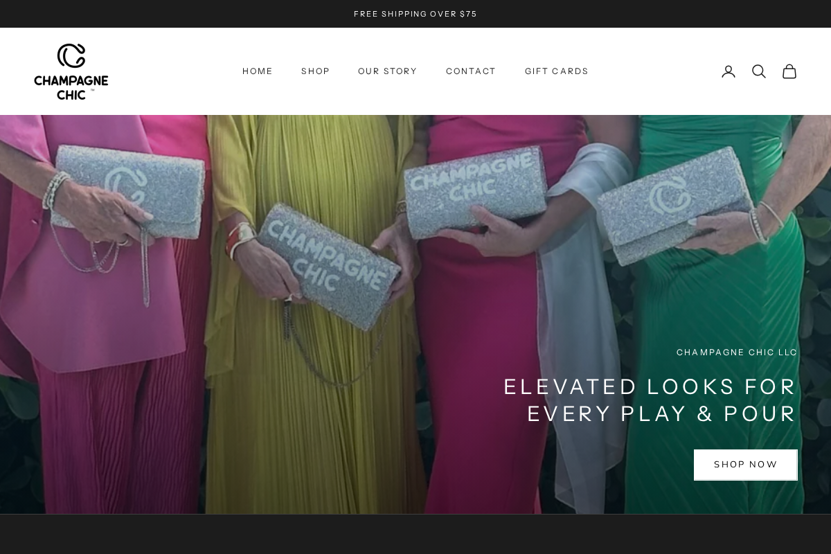 champagne-chic.com homepage screenshot
