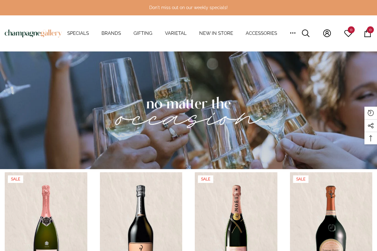 Champagne Gallery homepage screenshot