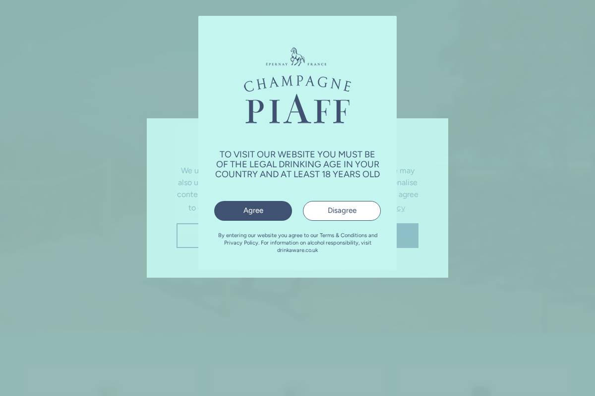champagnepiaff.com homepage screenshot