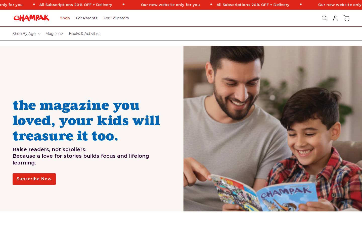 champak.in homepage screenshot