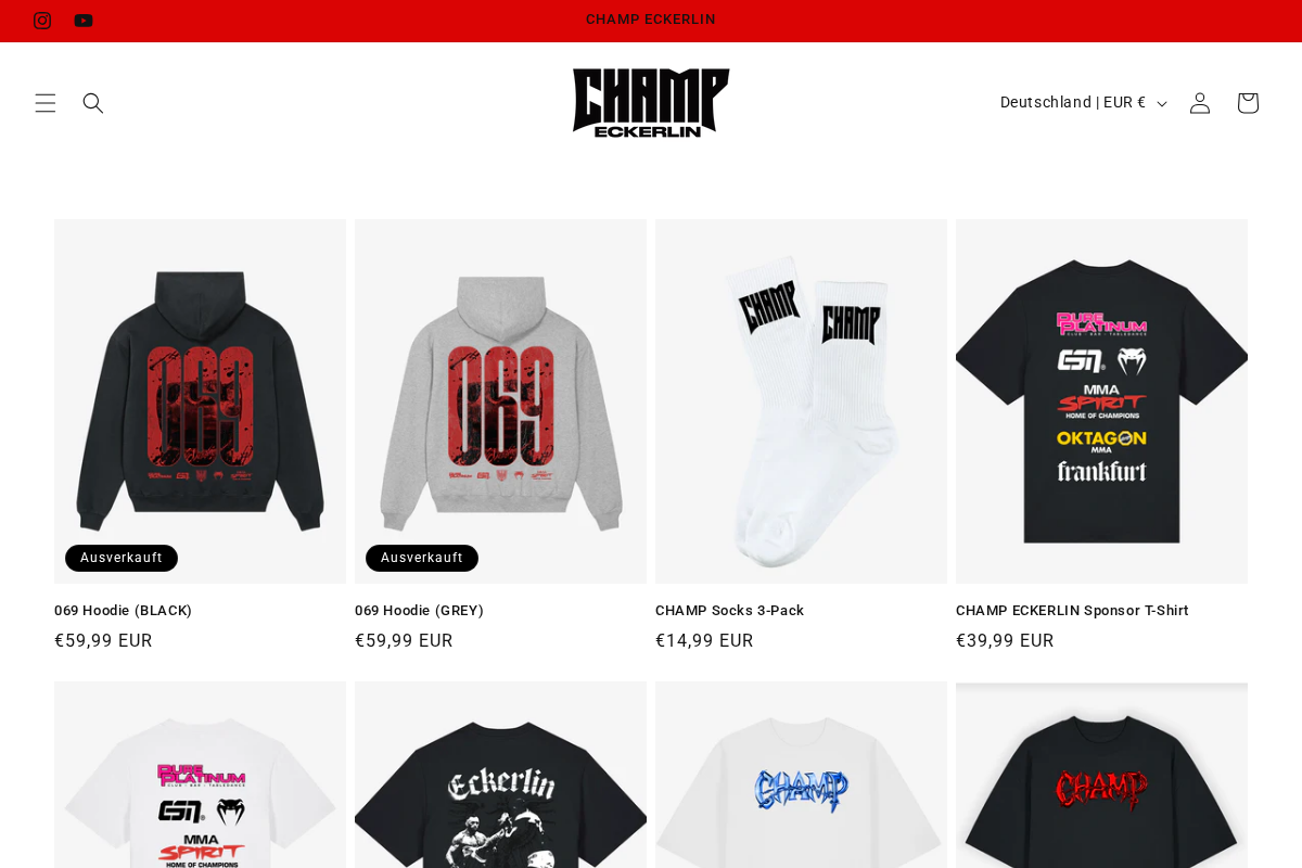 Champ Eckerlin homepage screenshot