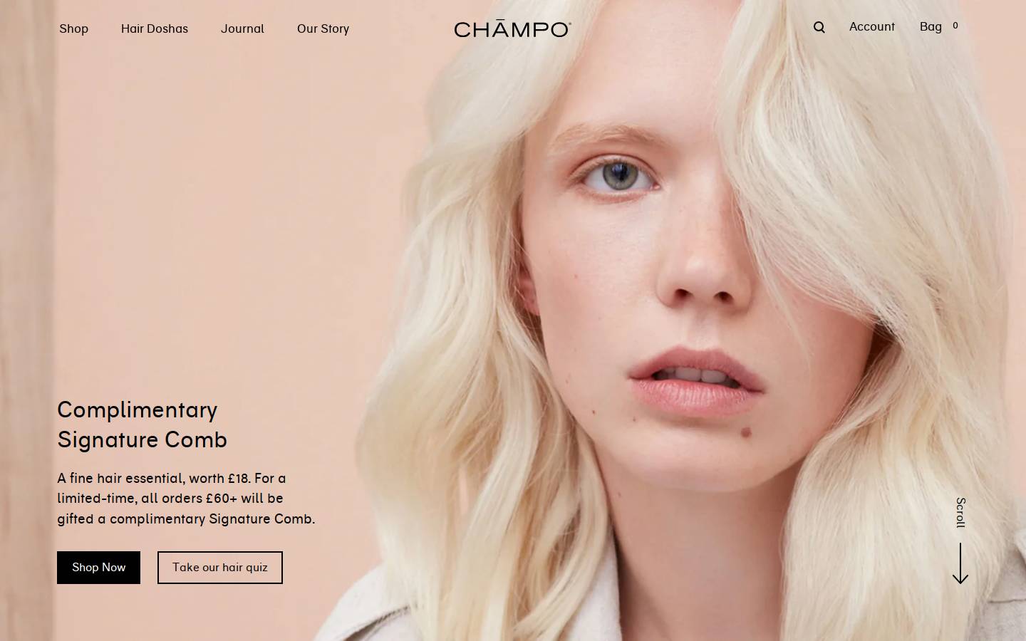 Chāmpo  homepage screenshot