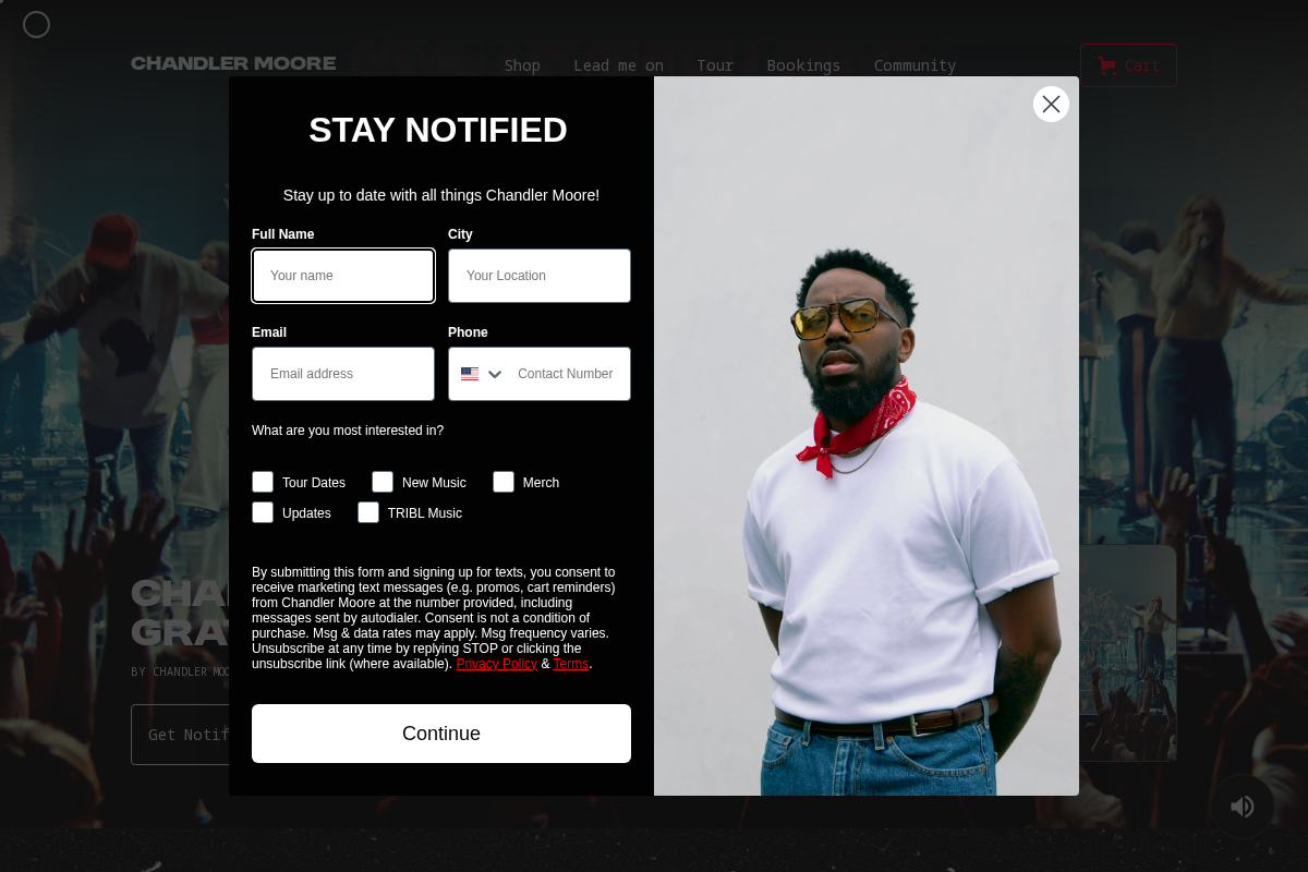 chandlerdmoore.com homepage screenshot