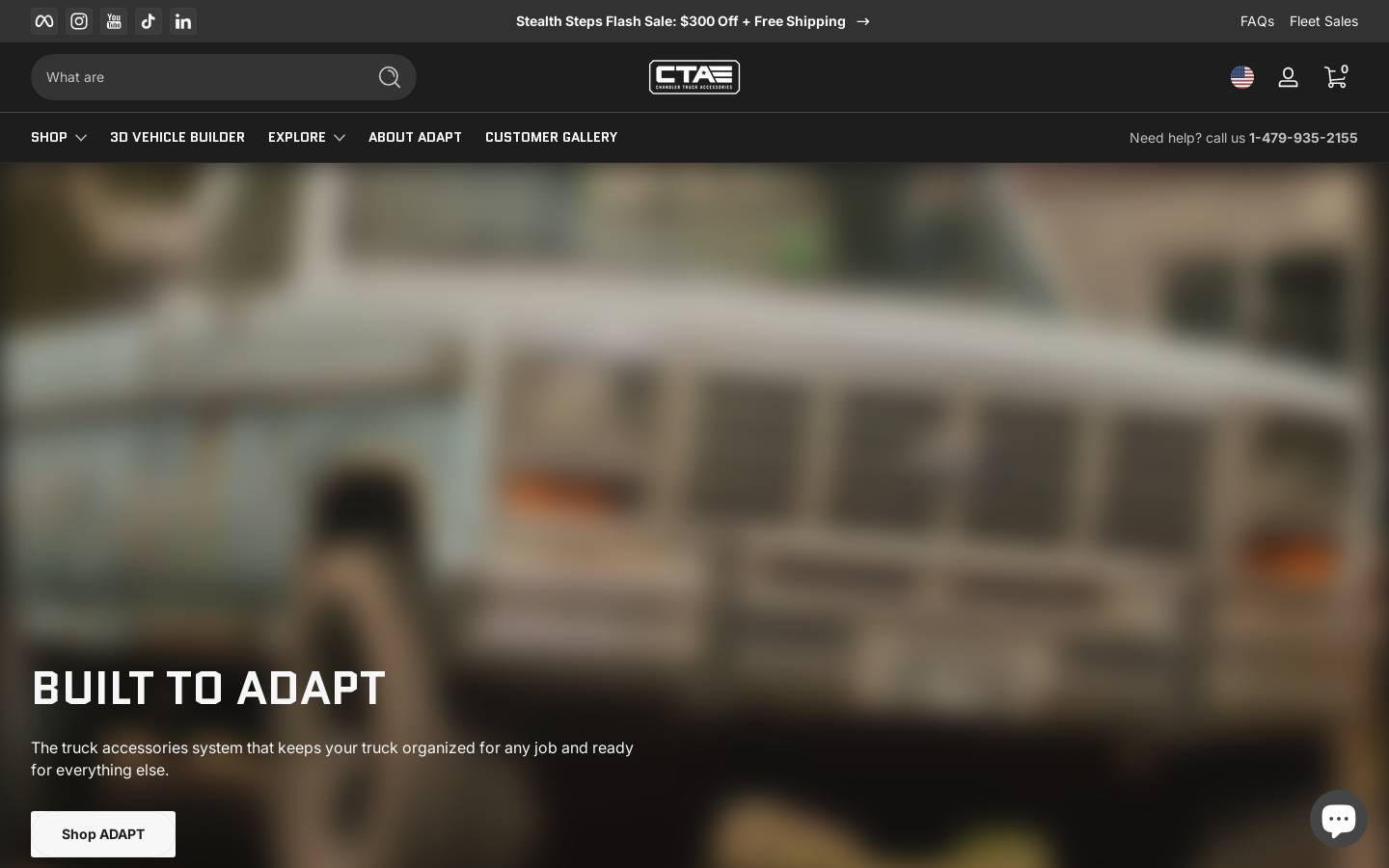 chandlertruckaccessories.com homepage screenshot