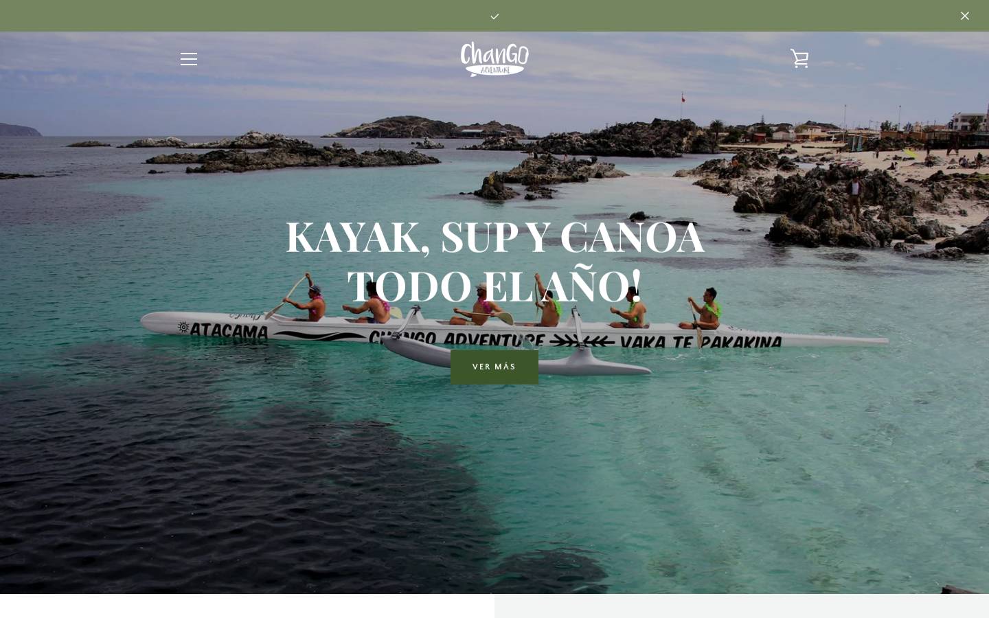 changoadventure.com homepage screenshot