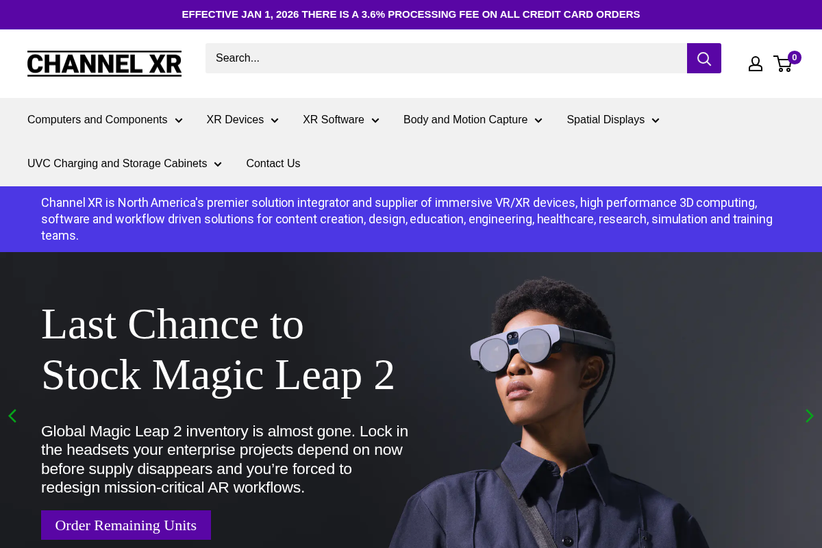 Channel XR homepage screenshot