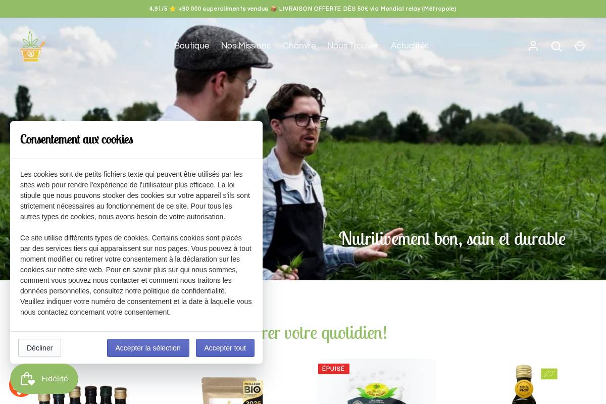 chanvreel.fr homepage screenshot