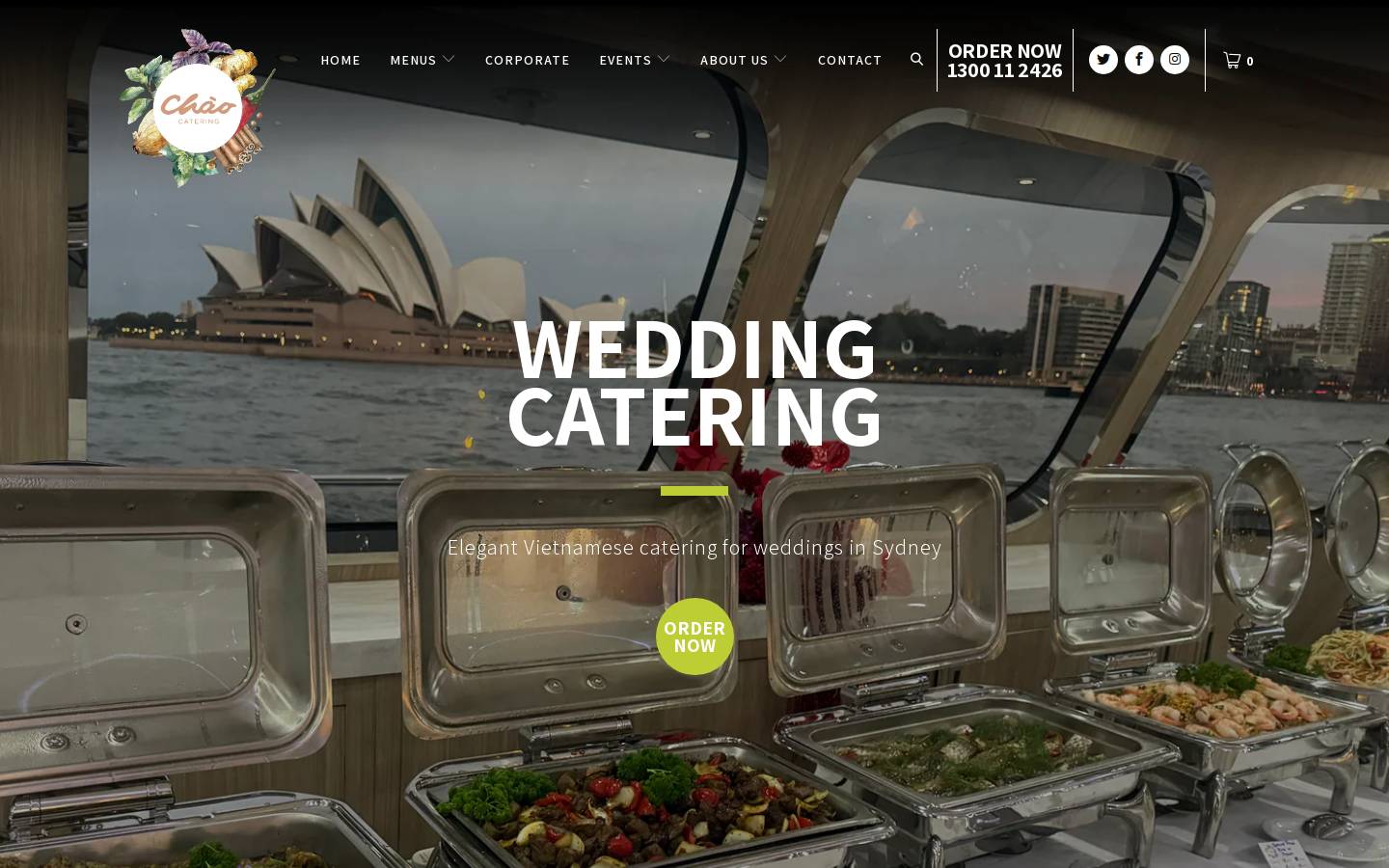 chaocatering.com.au homepage screenshot