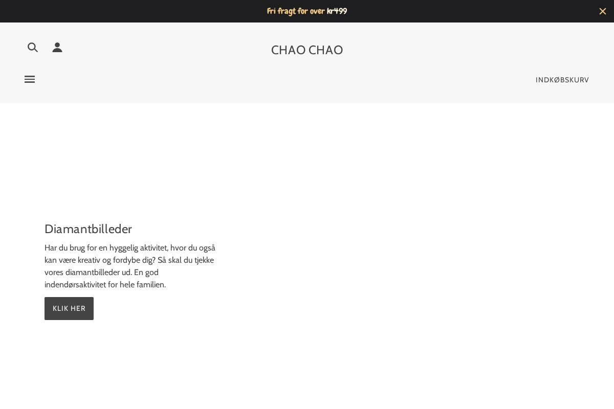 Chaochaoshop homepage screenshot