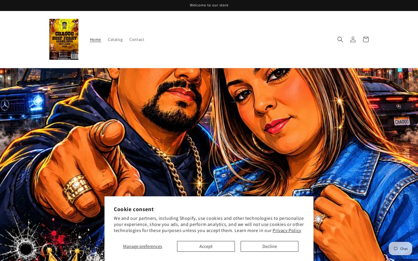 chaooobeefjerky.com homepage screenshot
