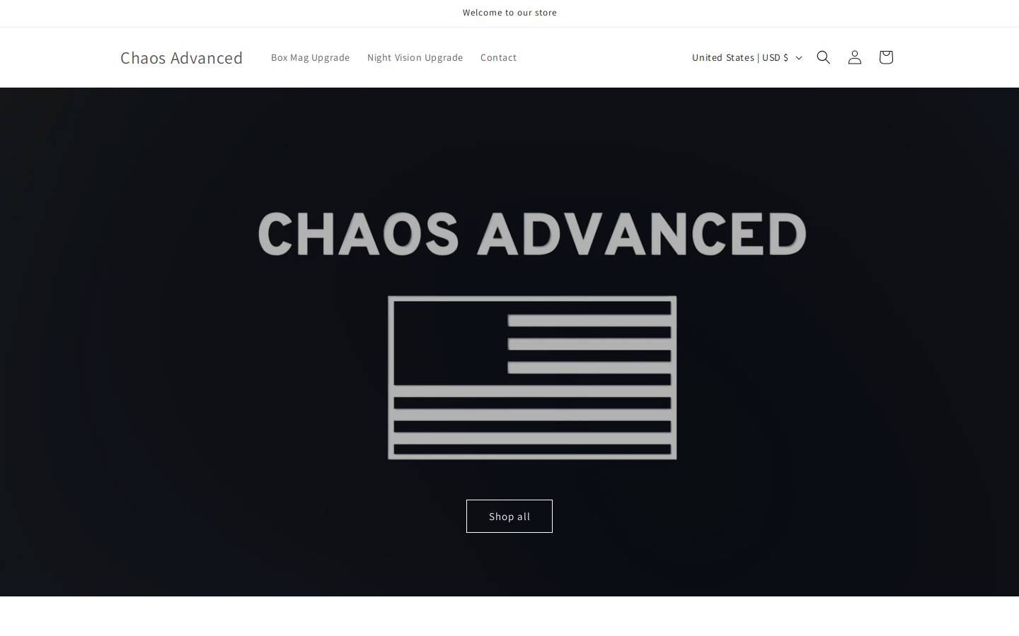 chaosadvanced.com homepage screenshot