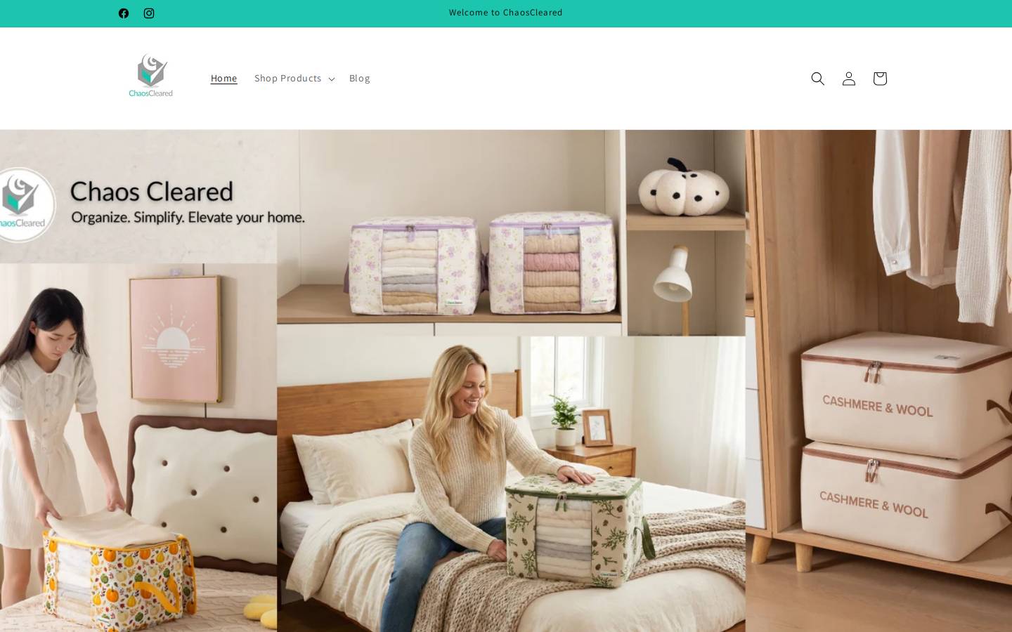 chaoscleared.com homepage screenshot