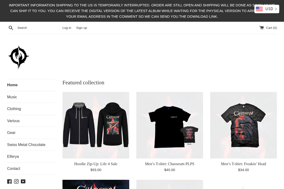 Chaoseum homepage screenshot