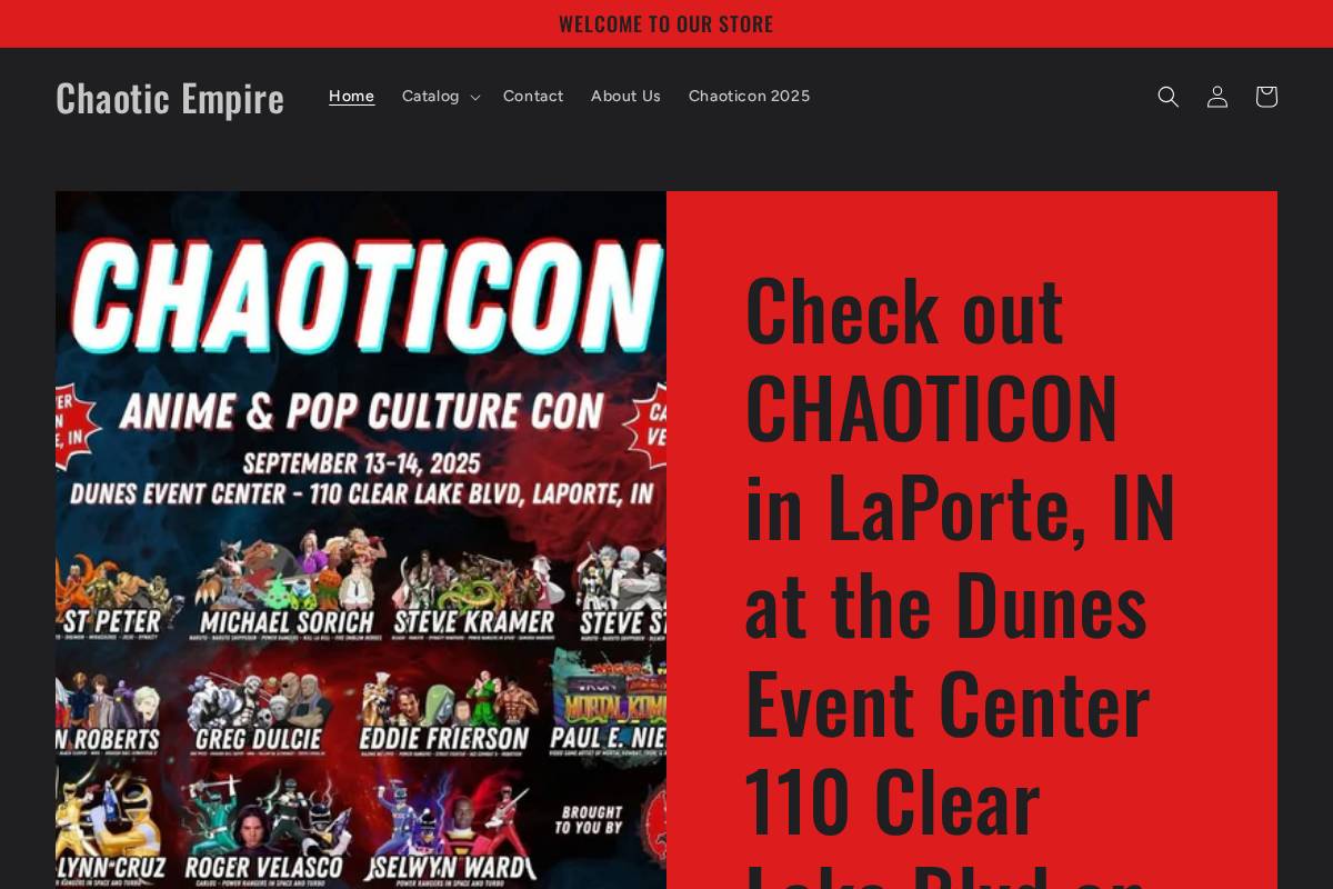 chaoticempire.shop homepage screenshot