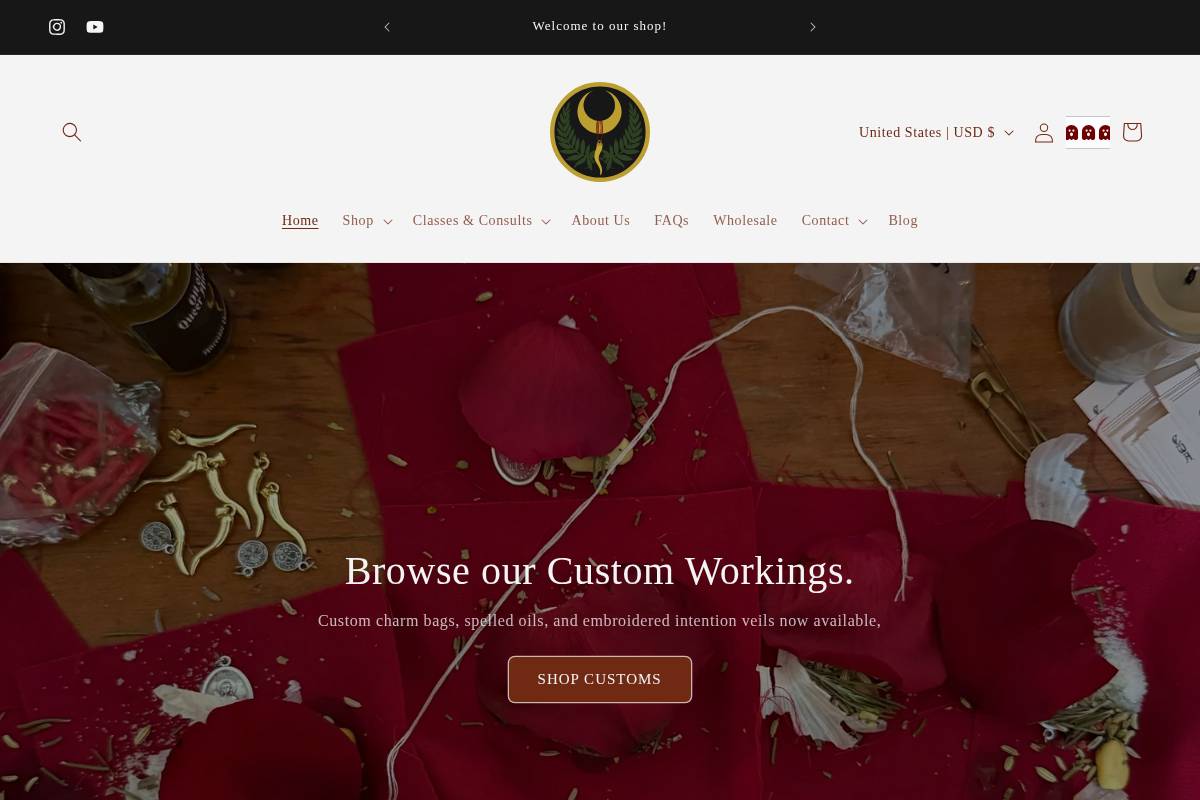 chaoticwitchaunt.com homepage screenshot