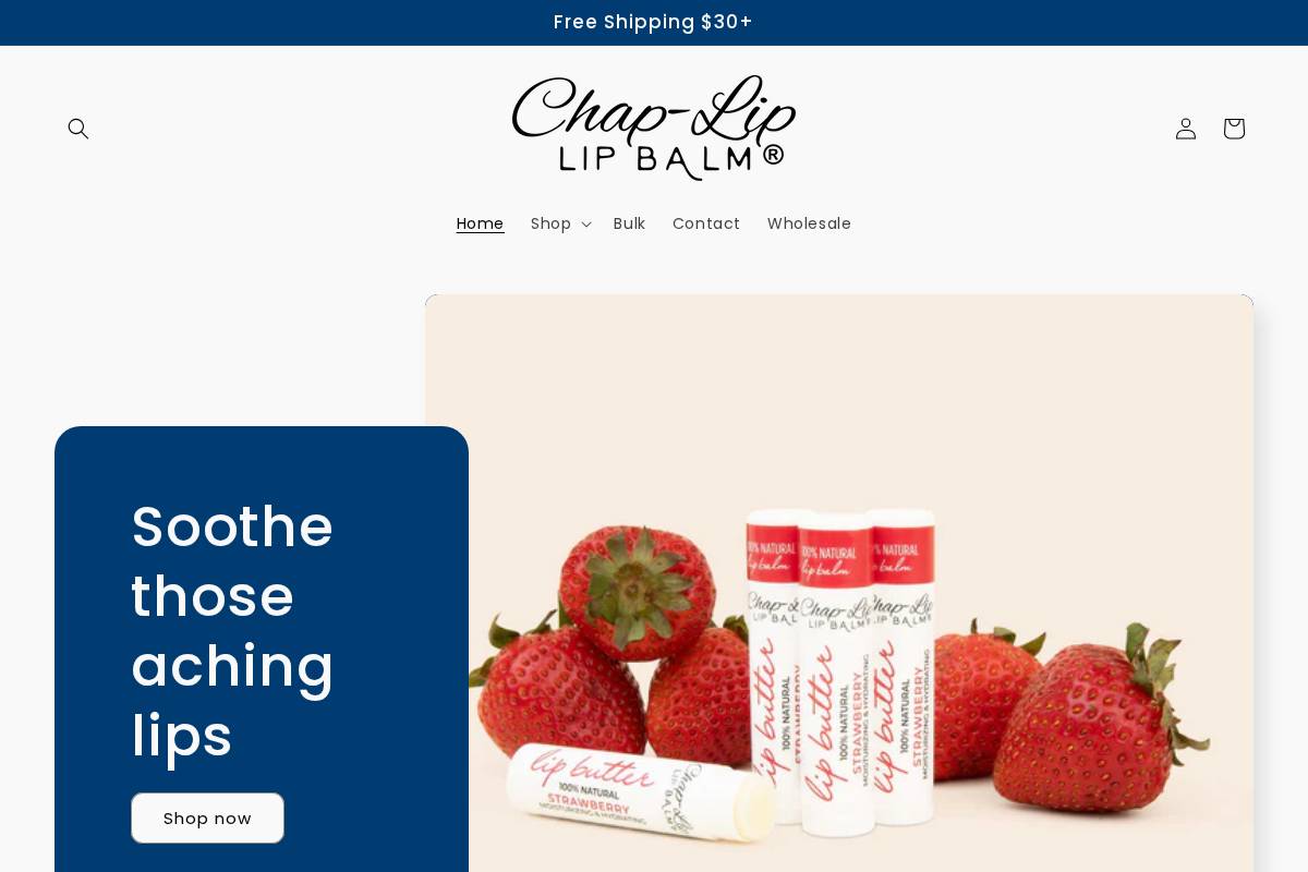 chap-lip.com homepage screenshot