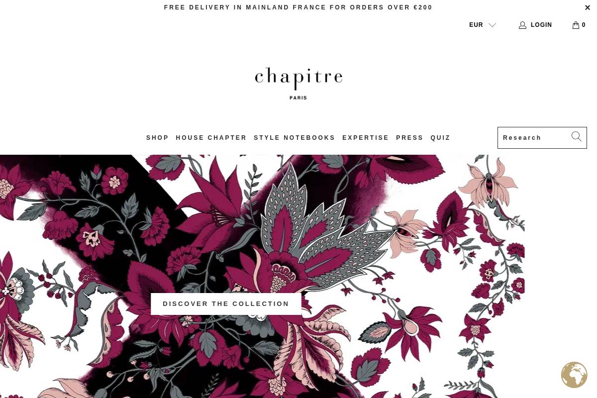 chapitreparis.fr homepage screenshot