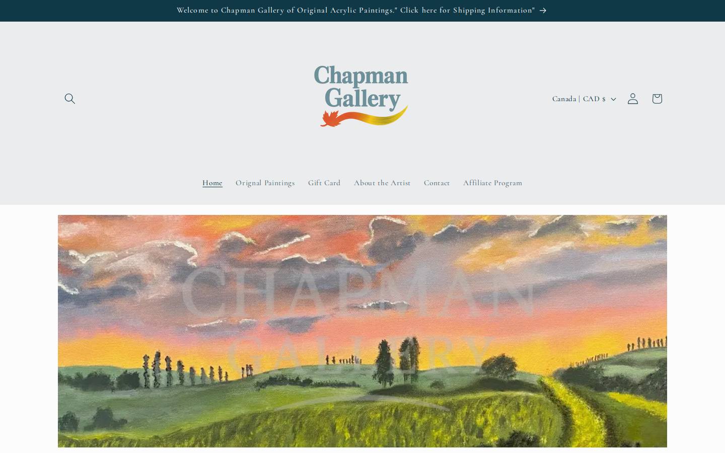chapmangallery.com.au homepage screenshot